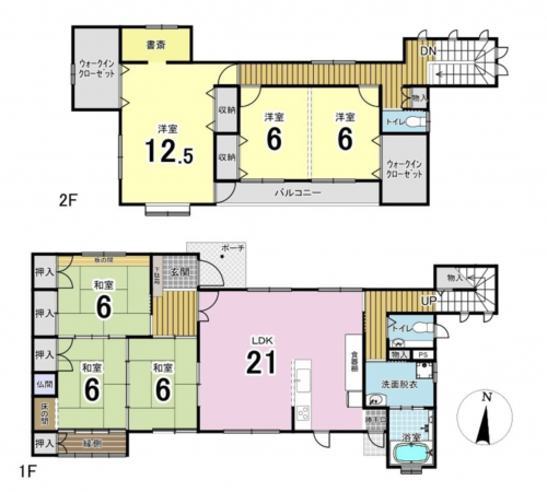 茅野市玉川、中古一戸建ての間取り画像です