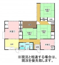 茅野市玉川、中古一戸建ての間取り画像です