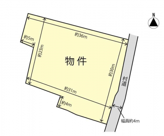 諏訪郡原村、土地の間取り画像です