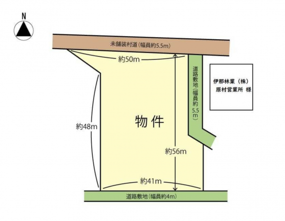 諏訪郡原村、土地の間取り画像です