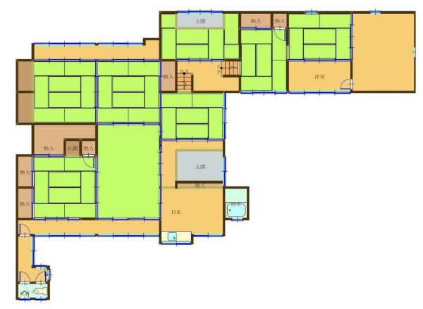 諏訪郡下諏訪町東山田、中古一戸建ての間取り画像です