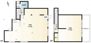 諏訪郡下諏訪町、中古一戸建ての間取り画像です