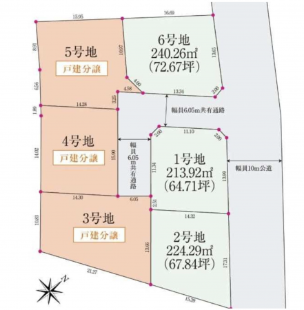 諏訪市高島、土地の間取り画像です