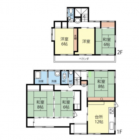 諏訪市、中古一戸建ての間取り画像です