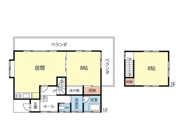 諏訪郡原村、中古一戸建ての間取り画像です
