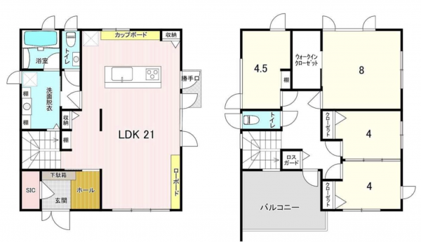 諏訪市、中古一戸建ての間取り画像です