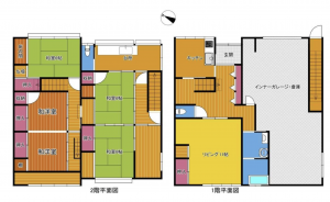 諏訪市諏訪、中古一戸建ての間取り画像です