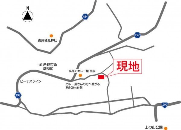 茅野市北山、土地の画像です