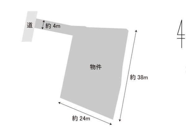 諏訪郡下諏訪町、土地の間取り画像です