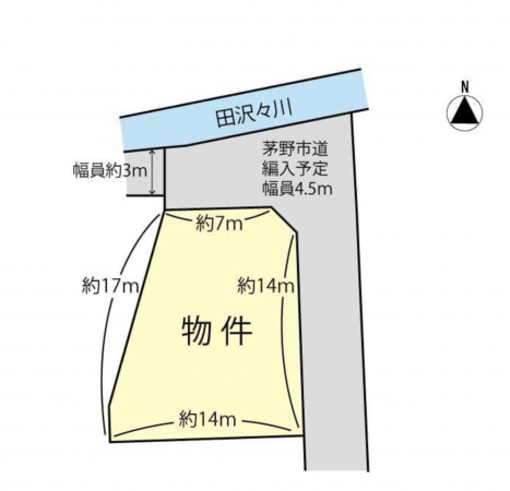 茅野市玉川、土地の間取り画像です