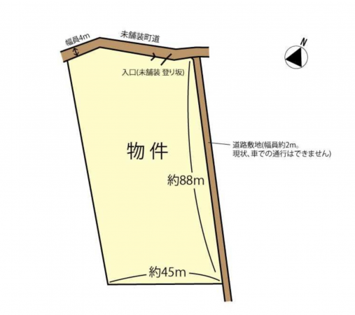 諏訪郡富士見町富士見、土地の間取り画像です