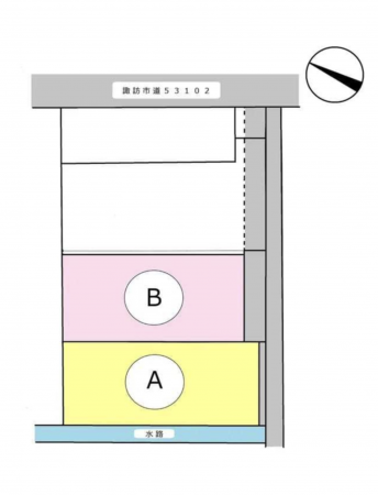 諏訪市、土地の間取り画像です