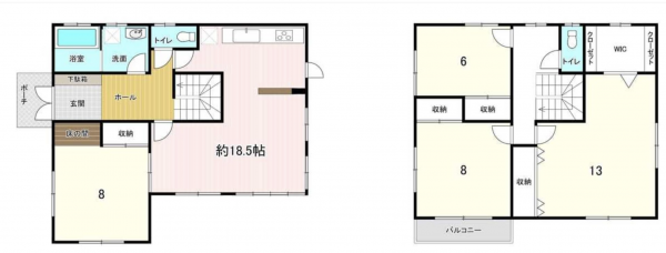 茅野市ちの、中古一戸建ての間取り画像です