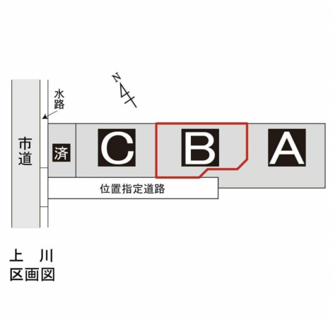 諏訪市上川、土地の間取り画像です