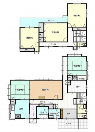 茅野市玉川、中古一戸建ての間取り画像です