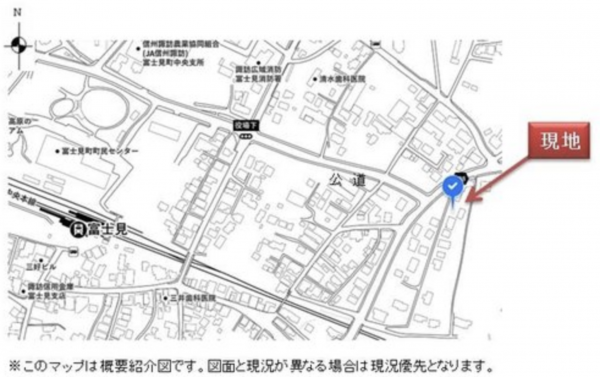 諏訪郡富士見町落合、土地の間取り画像です