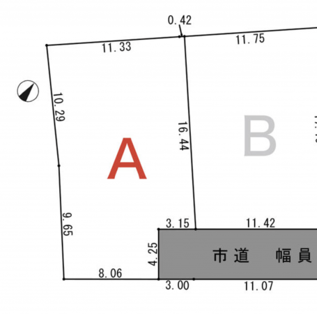 諏訪市高島、土地の間取り画像です