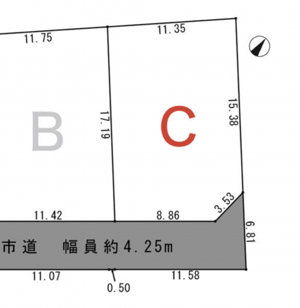 諏訪市高島、土地の間取り画像です