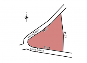 茅野市玉川、土地の間取り画像です