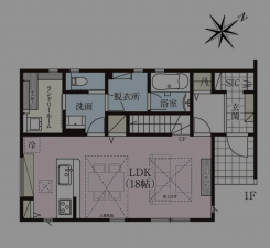 諏訪市高島、中古一戸建ての間取り画像です