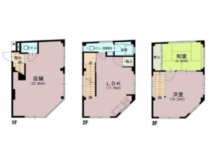 諏訪市大手、中古一戸建ての間取り画像です