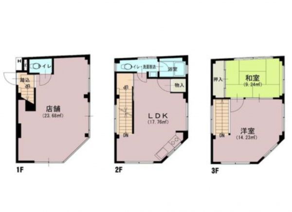 諏訪市大手、中古一戸建ての間取り画像です