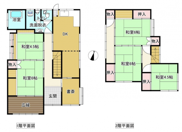 諏訪市大和、中古一戸建ての間取り画像です