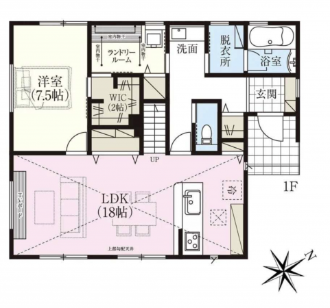 諏訪市、中古一戸建ての間取り画像です
