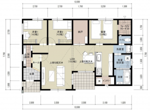 諏訪市渋崎、中古一戸建ての間取り画像です