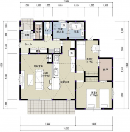 諏訪市渋崎、中古一戸建ての間取り画像です