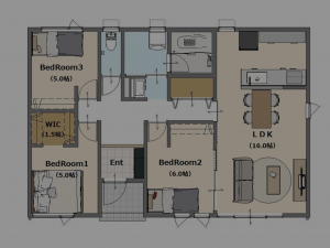 諏訪市上川、中古一戸建ての間取り画像です