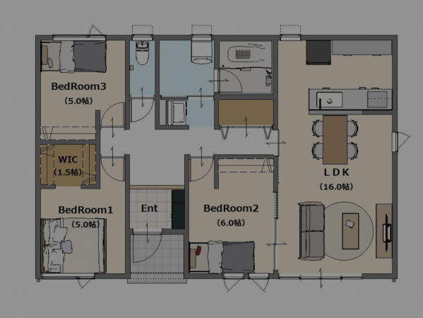 諏訪市上川、中古一戸建ての間取り画像です