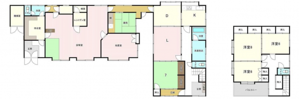 諏訪市、中古一戸建ての間取り画像です