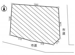 諏訪市、土地の間取り画像です