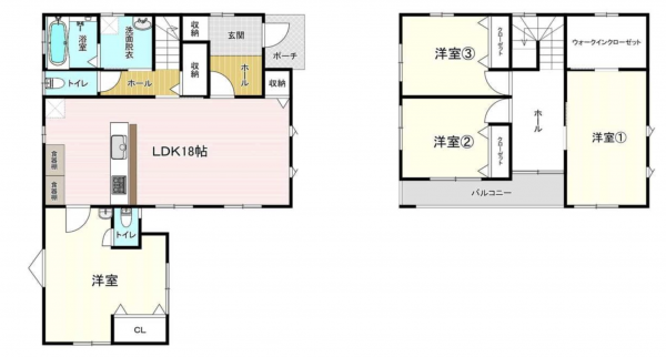 茅野市玉川、中古一戸建ての間取り画像です