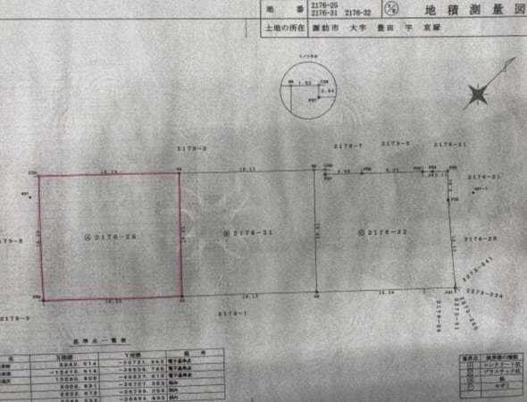諏訪市、土地の間取り画像です