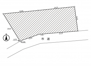 諏訪市、土地の間取り画像です