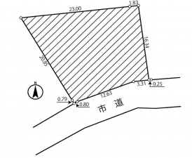 諏訪市、土地の間取り画像です