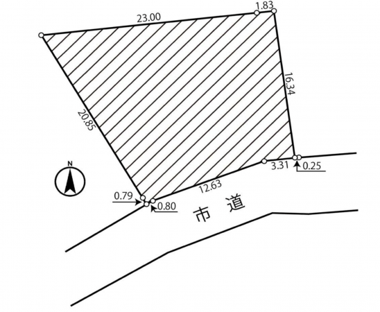 諏訪市、土地の間取り画像です