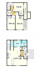 茅野市豊平、中古一戸建ての間取り画像です