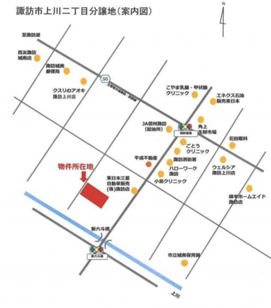 諏訪市上川、土地の間取り画像です