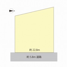 鯖江市下河端町、土地の間取り画像です