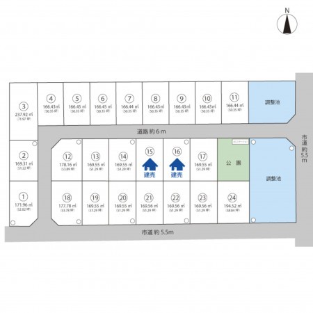 越前市広瀬町、土地の間取り画像です