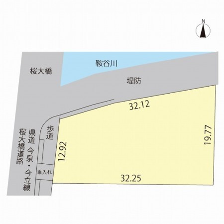 越前市粟田部町、土地の間取り画像です