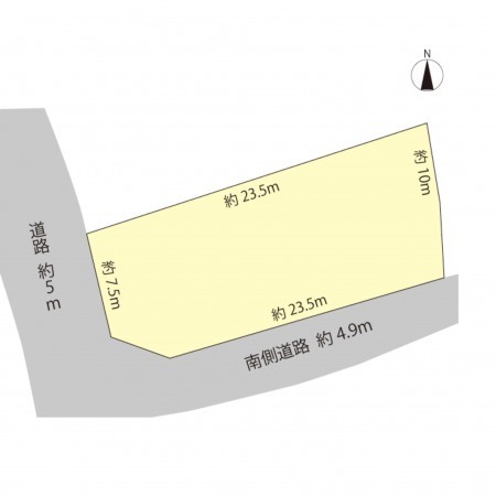 越前市南、土地の間取り画像です