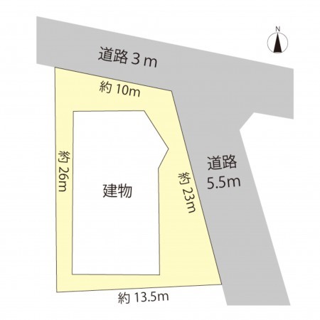越前市富士見が丘、収益物件/事務所の間取り画像です