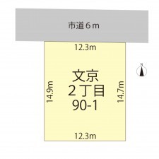 越前市文京、土地の間取り画像です