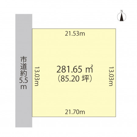 越前市本保町、土地の間取り画像です
