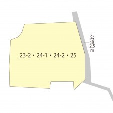 越前市横市町、土地の間取り画像です