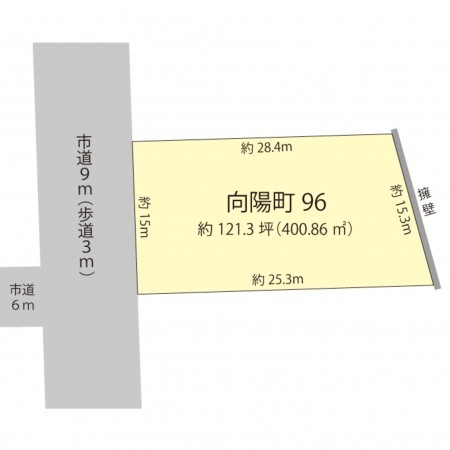 越前市向陽町、土地の間取り画像です